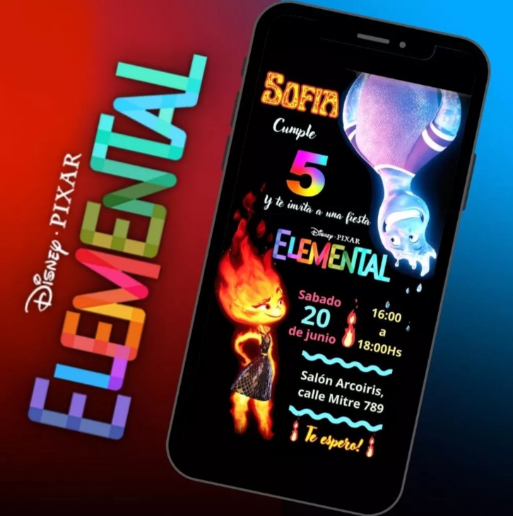 Kit imprimible Elemental, invitación, Topper, banderines, etc kit Elementos