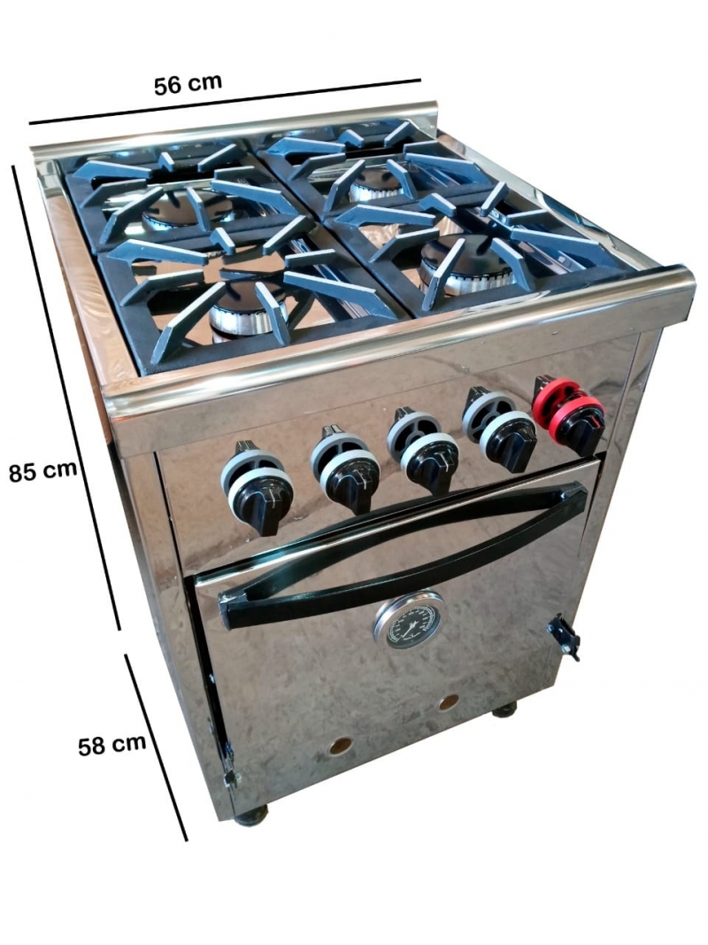 Cocina industrial 4 hornallas ciega