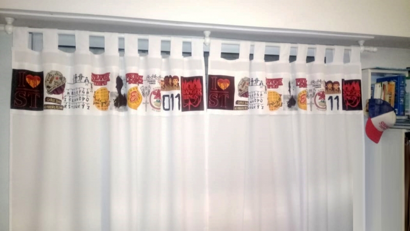 CORTINAS TROPICAL CON GUARDAS 