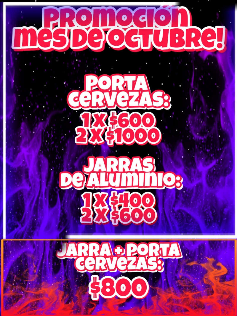 Porta cervezas y jarras de aluminio cincelado